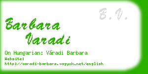 barbara varadi business card