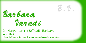 barbara varadi business card